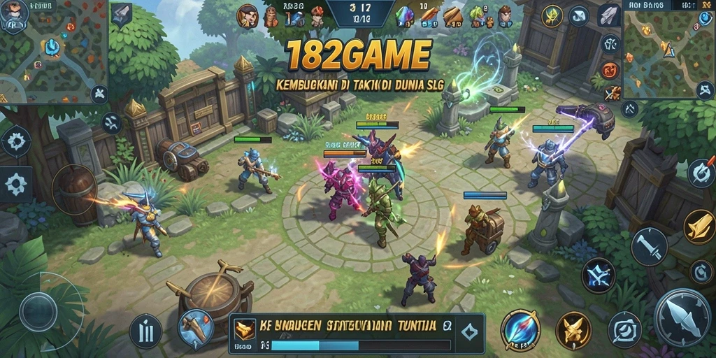 Screenshot gameplay 182GAME yang menunjukkan aksi strategis di medan perang.