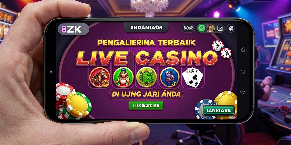 Screenshot gameplay Live Casino yang menarik di 8ZK.