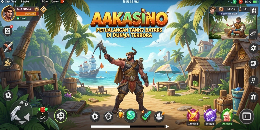 Tangkapan layar utama AAKASINO yang menunjukkan petualangan di dunia terbuka.