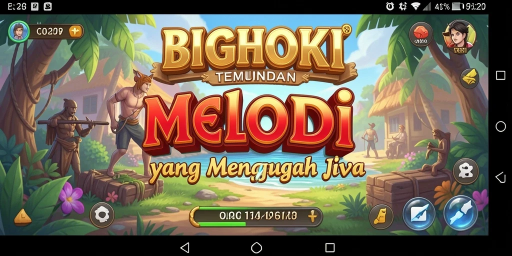 Tampilan gameplay musik dalam BIGHOKI yang menarik dan interaktif.