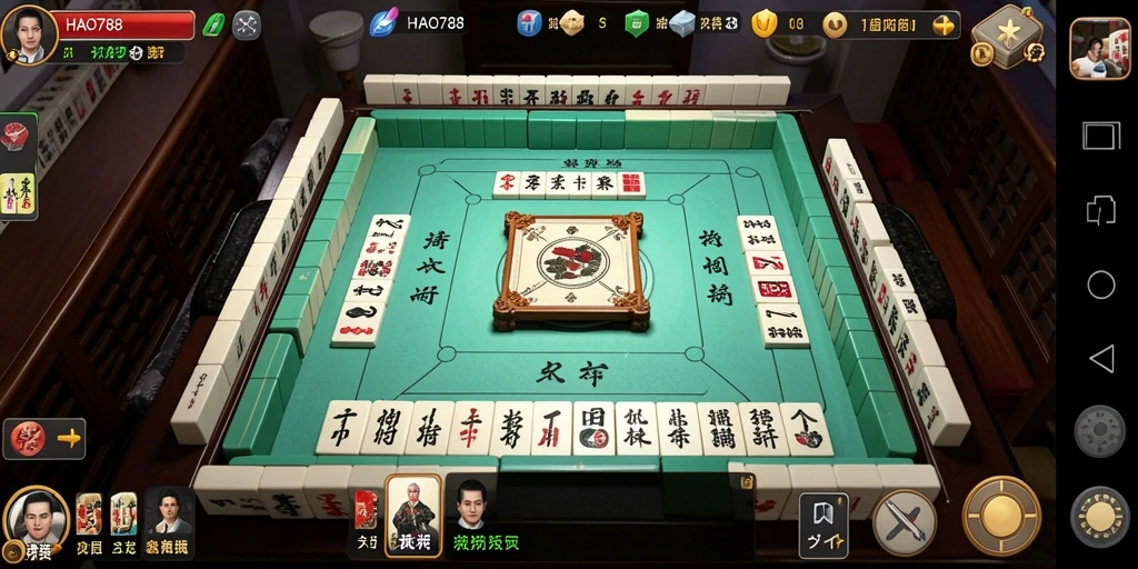 Screenshot HAO788 menampilkan permainan Mahjong yang menyenangkan dan menarik.