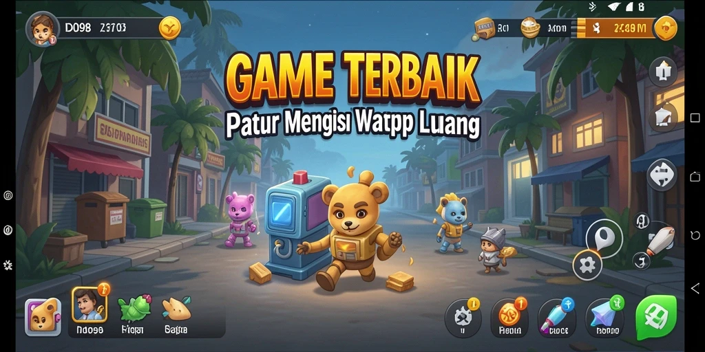 Screenshot utama ID098 menampilkan gameplay yang menarik dari pengumpulan sumber daya.