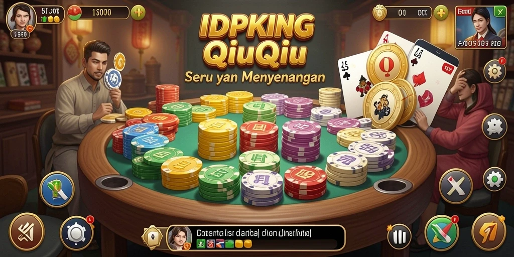 Tampilan gameplay seru dalam permainan QiuQiu IDPKING.