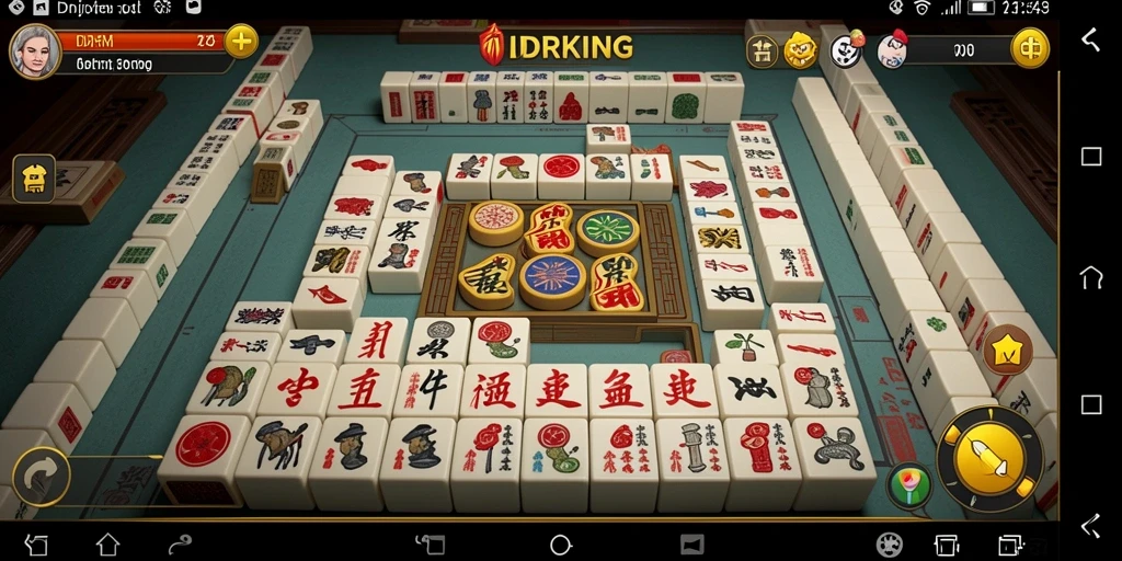 Tangkapan layar IDRKING menampilkan gameplay Mahjong yang seru dan interaktif.