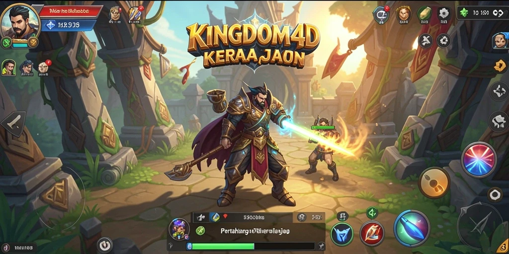 Gambaran menarik gameplay KINGDOM4D dalam Tower Defense.