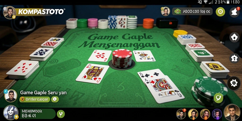 Tampilan gameplay Gaple yang menarik dan interaktif.