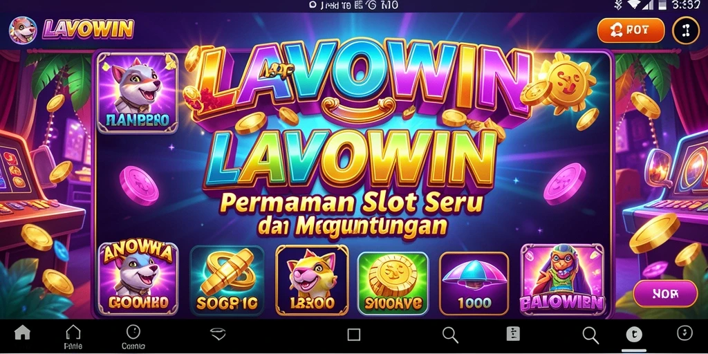Tampilan LAVOWIN dengan grafis slot yang memukau.