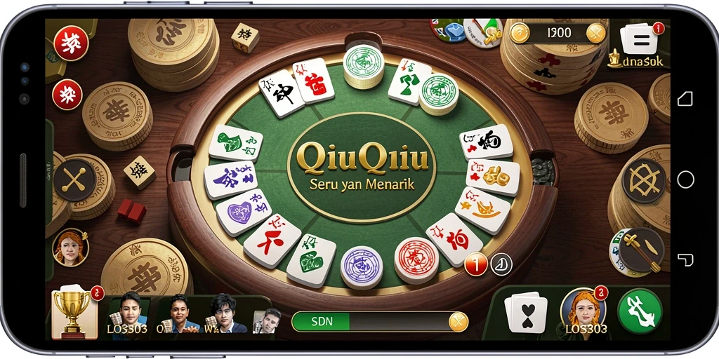 Tampilan gameplay QiuQiu yang menarik dan interaktif.