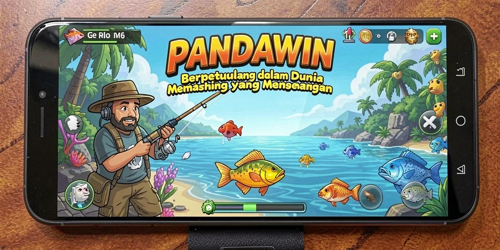 Tangkapan ikan yang memukau dalam gameplay PANDAWIN.