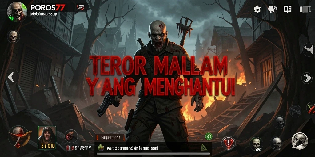 Tangkapan layar gameplay karakter menghadapi makhluk Horror.