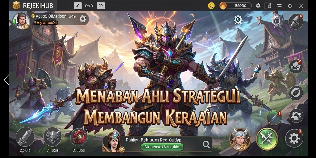 Tampilan gameplay REJEKIHUB dengan elemen strategi menarik.