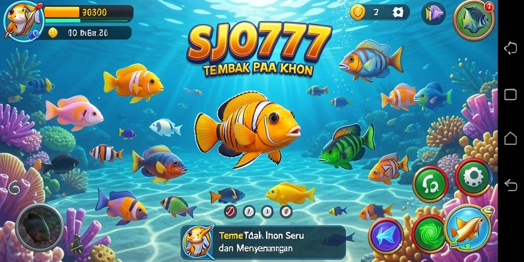 Tampilan gameplay menembak ikan yang seru dan menyenangkan di SJO777.