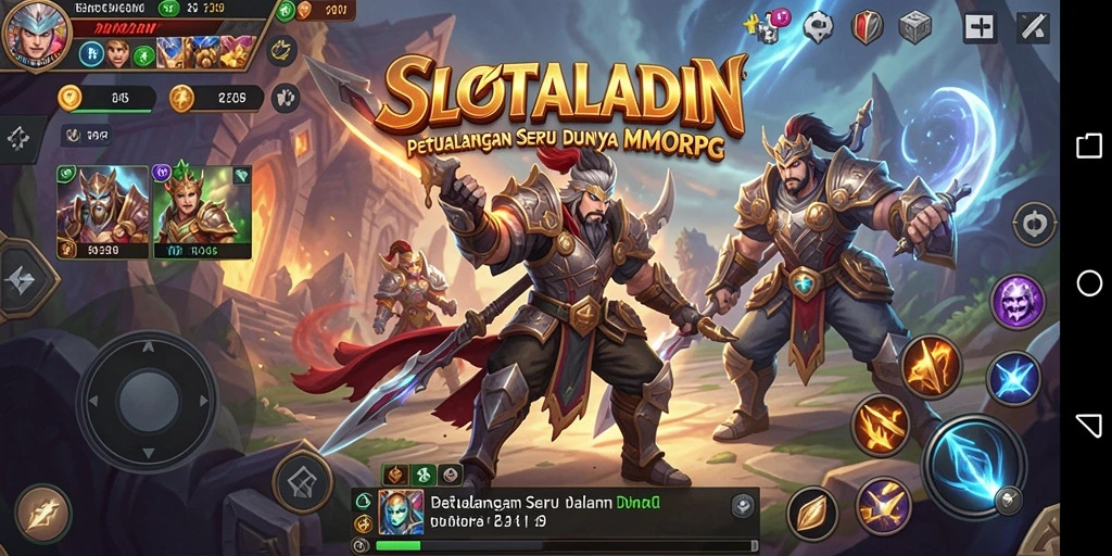 Tangkapan layar dari permainan SLOTALADIN menampilkan aksi seru dalam dunia MMORPG.