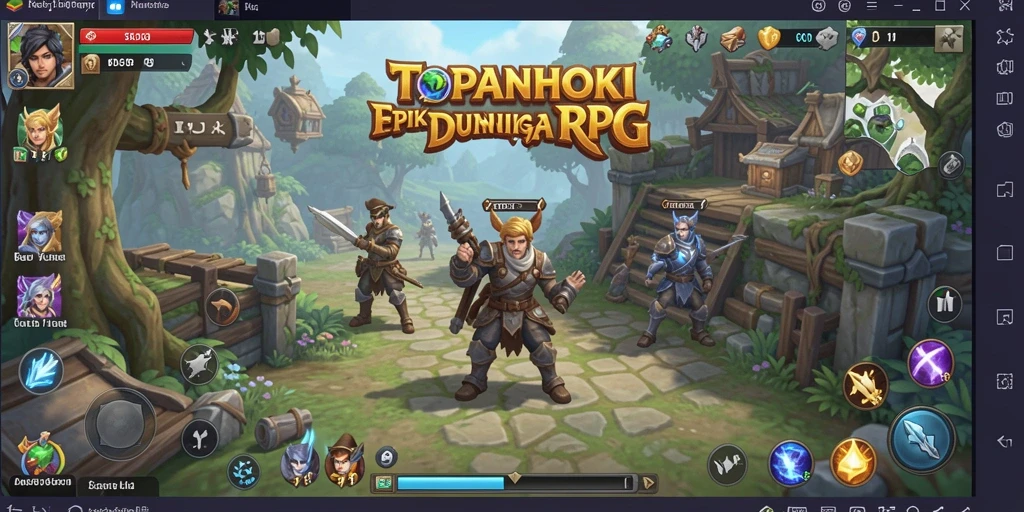 Screenshot gameplay TOPANHOKI menunjukkan aksi pertempuran yang mendebarkan.