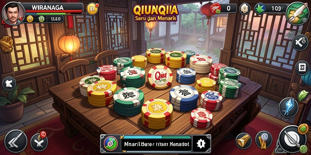 Screenshot gameplay QiuQiu WIRANAGA yang seru dan menegangkan.