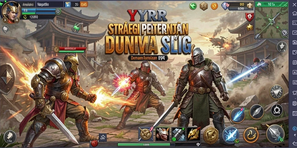 Tangkapan layar YYRR menunjukkan pertempuran strategis yang intens.